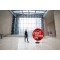 RED LIZA, textilná kruhová stena, obojstranná potlač, skladacia konštrukcia so základňou na vodu, taška